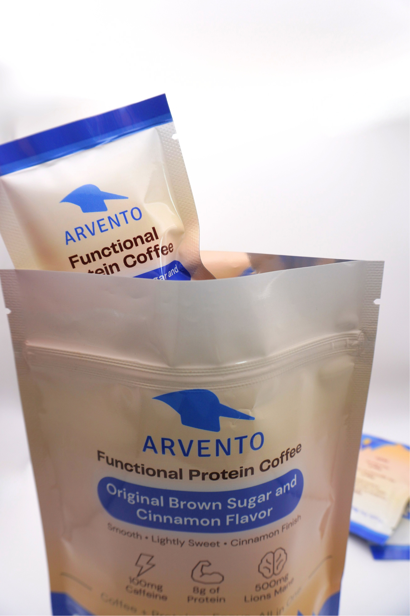 Arvento Functional Protein Coffee Original Brown Sugar and Cinnamon 10-Pack